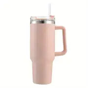 Insulated Tumbler with Straw & Handle