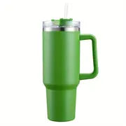 Insulated Tumbler with Straw & Handle