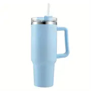 Insulated Tumbler with Straw & Handle