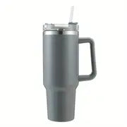 Insulated Tumbler with Straw & Handle