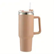 Insulated Tumbler with Straw & Handle