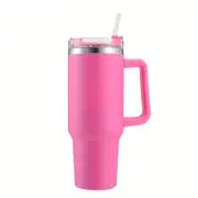 Insulated Tumbler with Straw & Handle
