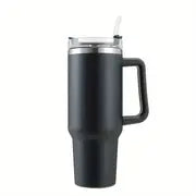 Insulated Tumbler with Straw & Handle